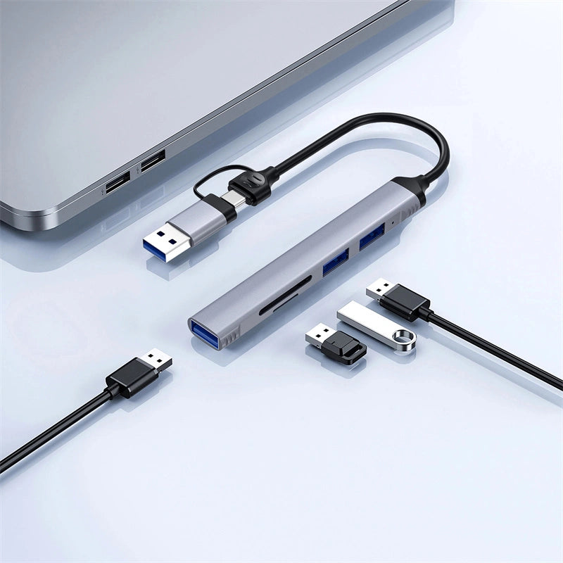 WiWU 5 IN 1 Type C hub Laptop Adapter USB C USB Multiple Function USB Docking Station HB003